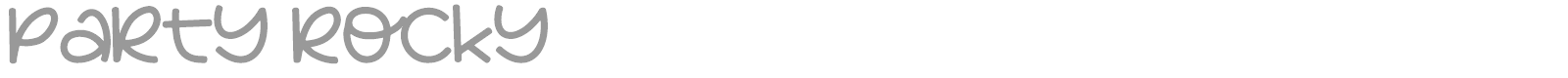Party Rocky font preview